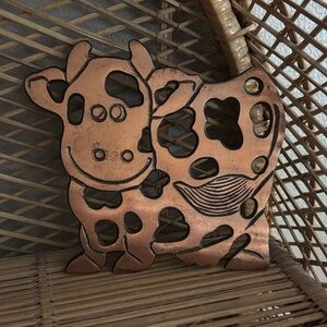 Vintage Cow Trivet